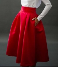 falda-midi-roja